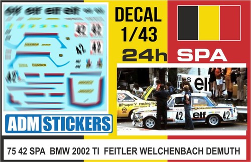Decal 24h spa 1975 - 1/43,